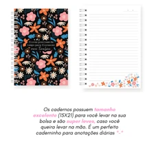 A5 Notebook 100 Sheets Lined Sketchbook Drawing School Hardcover Notebooks - Vintage Floral - View 6