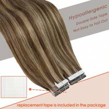 真人接发胶带 渐变色巧克力棕色至金色无缝接发胶带 20 件 50G - S4/27 - 查看 4