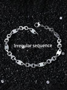 Stainless Steel Pig Nose Pendant Necklace & Bracelet Set, Fashionable And Stylish - Silver - View 8