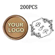 200 Pcs Wax Seals Stickers, Custom Logo Wax Stickers, Handmade Wax Seal Stickers For Wedding Invitation, Self-Adhesive Envelope Wax Stickers-Bronze,Back To School,School Supplies,Multi-Functional,Ornamental,Reusable,Modern,Colorful,Cute,Vintage,Cartoon,Kawaii,Custom,Personalized,Unique,Customized,Workers,Clients,Students,For Business/Work/Office,For School,School Supplies,Back To School,For Office,For School,For Classroom,For Teacher Gifts,For University,For Colleague,For Dorm Rooms,For Teacher,For Boys And Girls,For Teenagers,Junior High School Students,Middle School Students,High School Senior High School Students,College Students,University Students,Freshman,Sophomore,Underclassmen