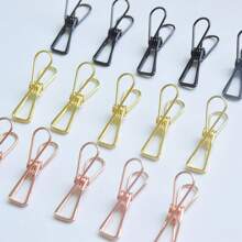 10 piezas de pinzas triples de metal de colores para sujetar/almacenar libros, hechas de acero inoxidable de alta calidad, con baño electrolítico para garantizar la durabilidad, útiles escolares