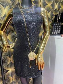 Vestido Tomara Que Caia Paetê.