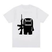 Retro Domo Kun AK47 Fun Tshirt Wos Casual T-Shirt Short Sve Oversized Tshirt Street Wear - màu đen - Xem 1