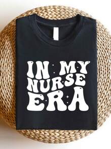 In My Nurse Era Shirt, Nursing Era Sweatshirt, Nursing Student Hoodie, Gift For Nurse, Nurse Grad T-Shirt, Nursing Graduation Gift, Nursing School Sweatshirts, Nurse Life Hoodies. SD-2250 - 黑色 - 查看 1