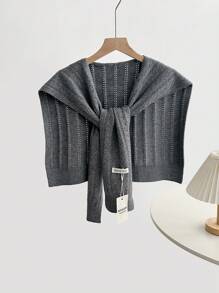 1pc Women's Knitted Hollow-Out Colorful Shawl Scarf, Versatile For Summer