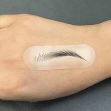 4pcs Wild Eyebrow Shaping Microblading Practice Silicone Pads, Waterproof Eyebrow Stencils, Skin Practice Tattoo Transfer Paper For Permanent Makeup Training