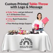 Trade Show Table Cloth Custom, Spa Logo Table Cover With Logo, Personalize Table Covering With Text For Craft Show, Vendor Event Supplies - Custom size Table - View 7