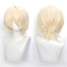 FULCRUM Short Straight Anime Cosplay Wig, Suitable For Parties, Christmas And Other Occasions, Synthetic Layered Short Hair Wig With Bangs, Unisex - Multicolor - View 32