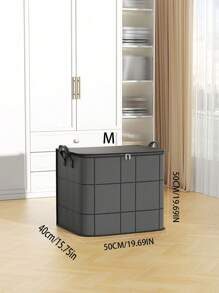 1 Piece Reinforced Large Capacity Bag, Clothing Storage Bag, Toy Storage Bag, Seasonal Bedding Storage Bag, Foldable Fabric, Two-Way Alloy Zipper, Comfortable Handle, Precise Embroidery, Washable, Dust And Moisture-Proof, Suitable For Storing Household Items, Clothing Storage And Seasonal Storage