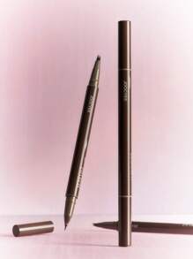 JOOCYEE Lápiz de cejas de doble punta, diseño de cabezal dual para una aplicación fácil - 02 Dark Brown - Ver 8