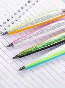 5pcs Fish Shaped Ballpoint Pens, Press-Type Cap, Medium Tip, Plastic Body, Rectangular Shape - Suitable For Teens And Adults - Great For School, Office And Entertainment - Unique Student Gift And Back To School Essential - Multicolor - View 9