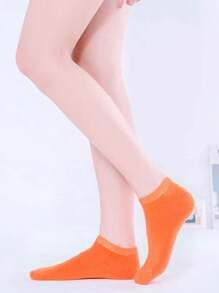 10/20 Pares de Meias Curtas Coloridas Tipo Doce para Mulheres, Elásticas e Confortáveis em Cores Sólidas, Macias e Versáteis, Adequadas para Uso Diário, Primavera/Verão