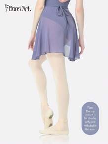 DonsGirl 女式连体雪纺芭蕾裙，高弹力可调节连体系带设计，纯色，适合表演和舞蹈