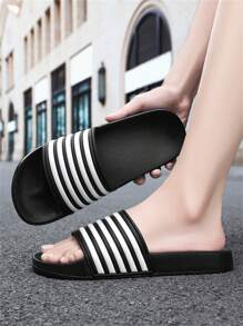 Men's Summer Outdoor Slippers, Fashionable Versatile Sports Casual Hook And Loop Sandals, Outdoor Beach Shoes For Teenagers - Black - View 5
