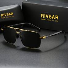 RIVSAR Men's Polarized Sunglasses Pilot Frame Outdoor Sports Cycling Sunglasses Driver Driving Fishing Glasses Counter Box Gift Mirror For Summer Beach Vacation,Outdoor,Travel - Multicolor - View 11