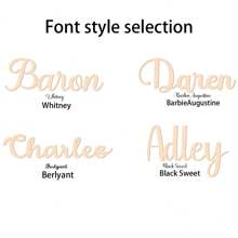 1Pc Custom Name Tag,Seat Cards And Gift Labels For Table Decoration,Wooden Name Tag, Multiple Font Style Options