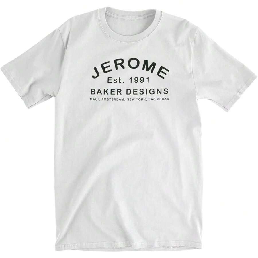 Men'S Jerome Baker Designs Est 1991 Official Jbd Slim Fit T Shirt Large White - White - View 1