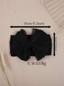 3-Piece Set Children's Hair Accessories Big Bow Nylon Headband 3-Color Chiffon Knot Girls' Hairband - Red - View 4