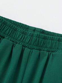 Balabala Young Boy Short-Sleeve Set, 2025 Summer 2 Pieces Lightweight Outfit - White Green Tone - View 8