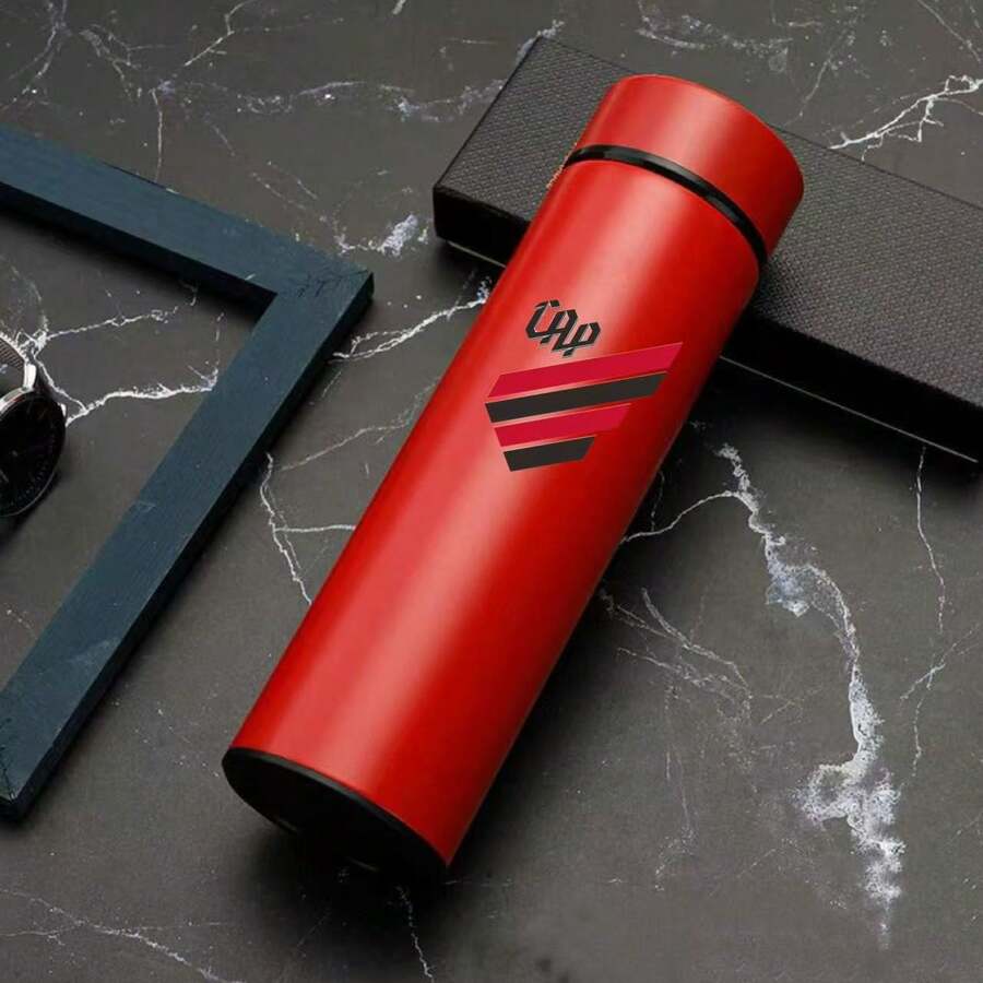 Personalized Football Team  Bottle With Led Digital Temperature Meter 500ml - Athletico Paranaense Vermelho - View 1
