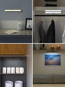 Luminária de parede interna recarregável, 3 temperaturas de cor e regulável, luminária para computador pessoal, luminária de pintura com controle remoto, luz de imagem sem fio, luminária de arte com brilho e temporizador ajustáveis, luminária de paralaxe LED, luminária de espelho de penteadeira