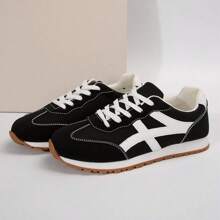 Women's Casual Patchwork Color Block Sneakers For College And Vacation