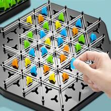 Logic Thinking Development Rope Challenge Desk Game Toy, Interactive Triangle Chess Game To Enhance Focus - Multicolor - View 9