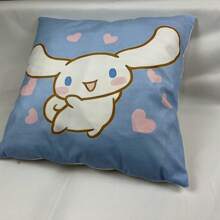 Sanrio 1 Federa per cuscino, copricuscino con personaggio anime classico, con grandi orecchie e aspetto carino, federa semplice per divano/schienale, in materiale morbido, rimovibile e lavabile, dimensioni 40x40cm, 45x45cm, 50x50cm senza cuscino interno, motivo monofronte, adatto per divano, auto, camera da letto, soggiorno