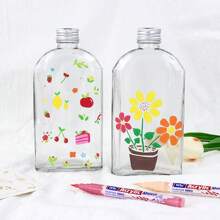 Set de 12piezas/24piezas Marcadores acrílicos de punta suave de presión, apilables, de secado rápido y opacos, adecuados para pintura en rocas, lienzos, madera, vidrio, gesso, cerámica, telas, plásticos, huevos, scrapbooking, kit de suministros de pintura artística