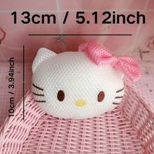 Sanrio Sanrio Hello Kitty badpuff: zacht, luxe net, rugreiniger, verbeterde bubbelverspreiding, perfect voor een luxe badervaring. Badkamerinrichting voor thuis, zomer.