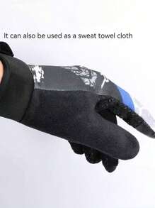 1 双骑行手套，兼容触摸屏，轻便，透气，防滑，适合骑摩托车和自行车 - 彩色 - 查看 5