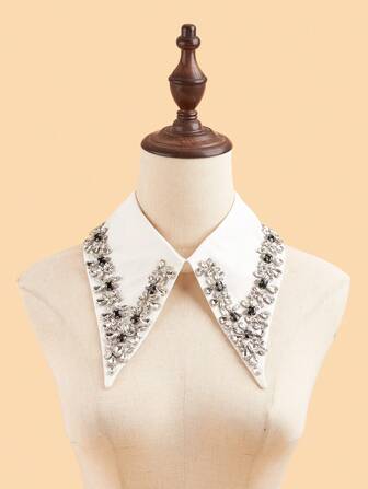 1 新品高端手工串珠假领女款百搭时尚