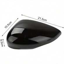Gloss Black Rear View Wing Mirror Cover Cap Replacement For Fiesta MK7 2008-2017(Left - Variant1 - View 3