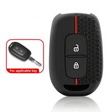 Funda de silicona para llave remota de coche para Renault Sandero Stepway Logan 2 Clio 5 Arkana Captur Kadjar Daster Twingo Traffic Kwid Modus Clio Megane Kangoo Sandero Duster Captur Twingo - Negro - Ver 11