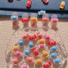 20/40 Peças Acessórios de Unhas de Desenho Animado Kawaii Dopamina, Doces Simulados, Artesanato Minúsculo, Encantos Comida DIY Resina Arte Decorações