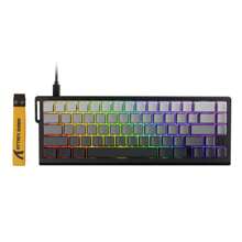 X68 HE Rapid Trigger Mechanical Gaming Keyboard 60% Wired With Adjustable Actuation,Hall Effect Magnetic Switch,8KHz Polling Rate,RGB Backlit,Top Mount,Side Printed Keycap(White Contour)