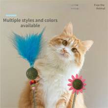 1PC Cat Mint Ball Spring Toy Funny Cat Scratching Board Rocking Spring Toy Cat Interactive Toy Pet Supplies ﻿