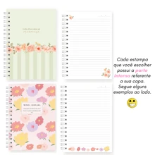 A5 Notebook 100 Sheets Lined Sketchbook Drawing School Hardcover Notebooks - Floral negro - Ver 5