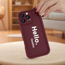 1 cái, Tùy chỉnh riêng cho iPhone16, 15, 14, 13, 12, 11, XS, XR, X, 7, 8, Mini, Plus, ProMax, SE Ốp điện thoại khắc tên cá nhân, Quà tặng kỷ niệm, Quà tặng ngày lễ tình nhân, Quà tặng sinh nhật, Quà tặng cưới, Quà tặng ngày của mẹ, Quà tặng ngày của cha, Quà tặng bạn thân, Quà tặng cho mẹ/bố, Quà tặng cho bạn trai, Quà tặng cho bạn trai - Màu Đỏ Sâu - Xem 6