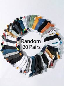 20/10 Pairs Of Boys' Big Kids And Youth Cloth Label Socks, Comfortable, Basketball Socks, Can Be Matched With Sports Shoes And Casual Shoes