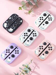 1 para uroczych kocich uchwytów ochronnych na przełączniki Joy-Con Controller, osłona ochronna na lewy i prawy uchwyt kontrolera Joy-Con Switch, akcesoria do konsoli do gier Switch, chroń kontroler Joy-Con przed uszkodzeniem, olejoodporny i odporny na zarysowania, łatwy w montażu i demontażu