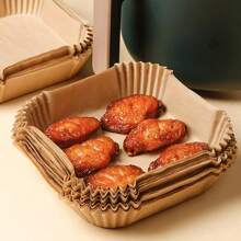 100PCS Air Fryer Liners Disposable Paper 6.3' Non Stick For Roasting Baking UK - 100pcs - View 3