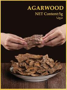5g, Bois d'agar, encens, 100% naturel, sans additifs, plein d'huile, plein de parfum, bois d'agar de haute qualité, à utiliser avec de l'encens électronique, à fumer dans l'air à travers le feu, convient pour un air frais intérieur, l'aide au sommeil, la relaxation, la concentration, le yoga, pour rester en bonne santé