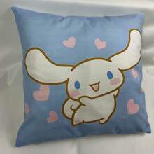 Sanrio 1 Federa per cuscino, copricuscino con personaggio anime classico, con grandi orecchie e aspetto carino, federa semplice per divano/schienale, in materiale morbido, rimovibile e lavabile, dimensioni 40x40cm, 45x45cm, 50x50cm senza cuscino interno, motivo monofronte, adatto per divano, auto, camera da letto, soggiorno