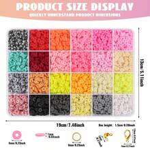 1009pcs/4800pcs Elegant DIY Jewelry Making Kit, 48 Colors Polymer Clay Beads, Polymer Bead Bracelet Set, Friendship Bracelets And Gifts, Bracelet Making Supplies, Valentine's Day Gifts, Holiday Party Gifts - Polymer Clay - View 3