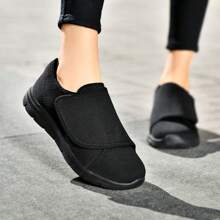 EARLDE Diabetic Shoes For Women Wide Width Edema Shoes Walking Sneakers For Elderly Swollen Feet - Black - View 2