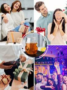 1个/4个 550毫升/19.35盎司 咖啡杯、鸡尾酒杯、扭纹玻璃杯、创意玻璃杯、拇指形玻璃杯、饮用玻璃杯 - 彩色 - 查看 11