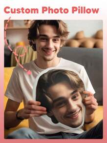 1pc Customized Face Pillow, Personalized 3D Pillow, Custom Headrest, Customized Pet Pillow, Dog Pillow, Customized Dog Gift, Headrest, Soft Plush Pillow, Ideal For Valentine's Day, Mother's Day, Father's Day, Couples, Birthday, Anniversary, Wedding, Housewarming Gifts, Best Gifts For Mom, Dad, Wife, Husband, Girlfriend, Boyfriend - Only the Head - View 4