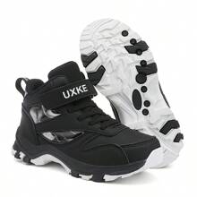 Modische, lässige High-Top Sportschuhe, leicht, atmungsaktiv, vielseitig für Basketball, Wandern, Jugendliche - Schwarz - Übersicht 3