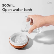 1 件安静的 USB 供电火山风格香薰机，带彩色夜灯 - 精油加湿器，可在家中、办公室、卧室营造轻松氛围 - 滋润空气 - 适合圣诞节、万圣节、复活节、感恩节